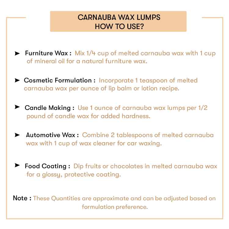 How to use Carnauba Wax Lumps