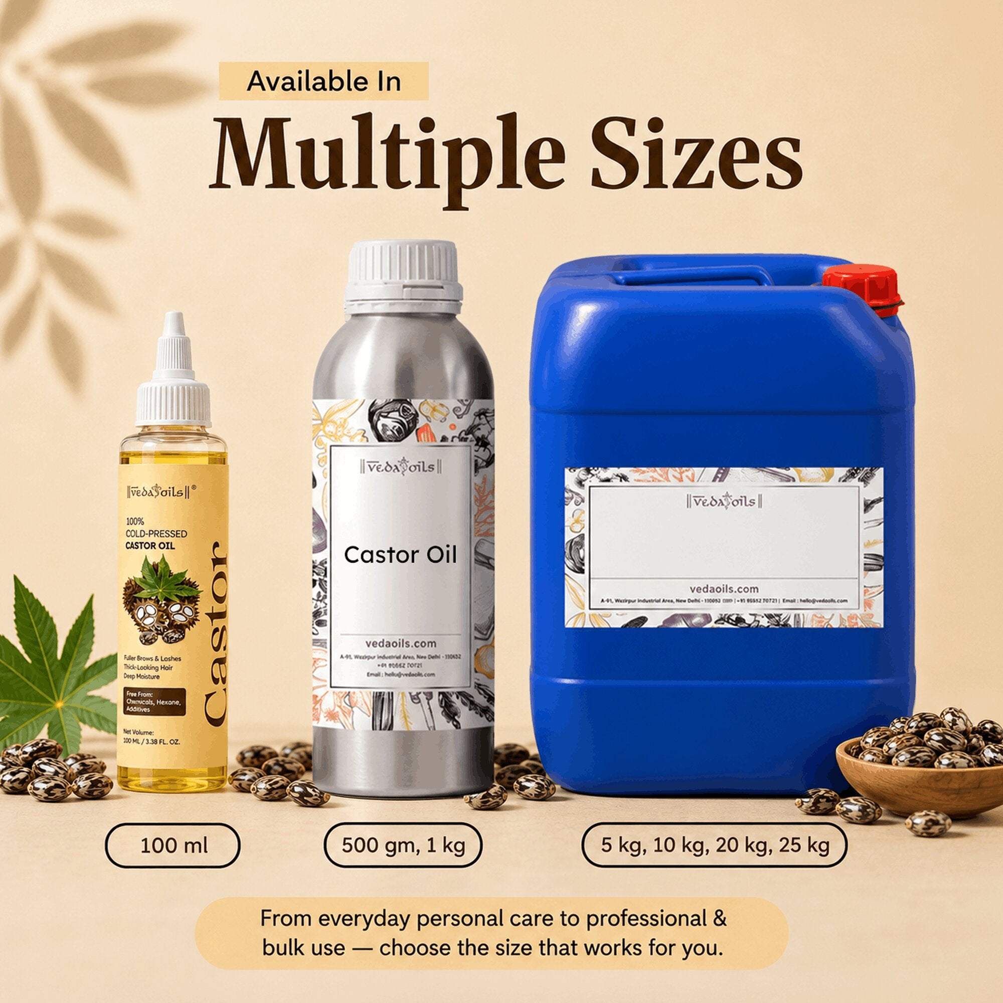 Castor Oil Pack Size