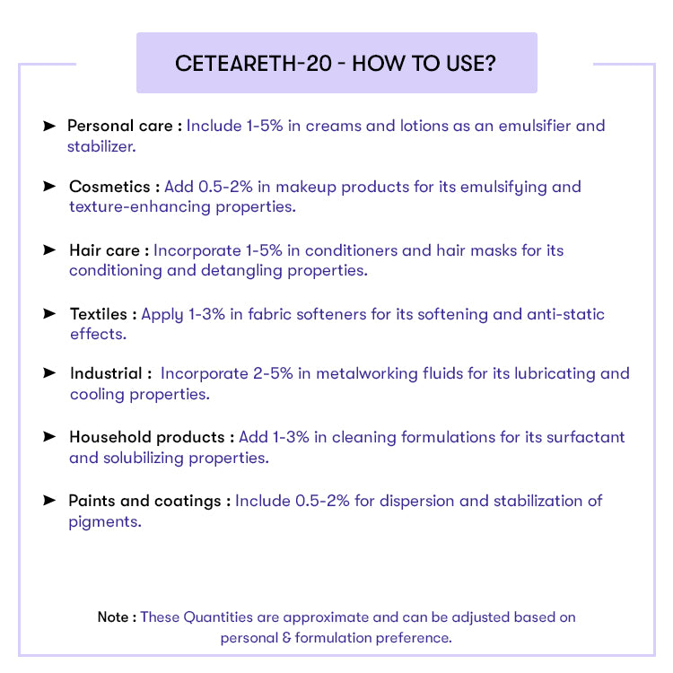 How to Use Ceteareth-20
