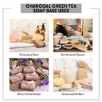 Uses of Charcoal and Green Tea Soap Base