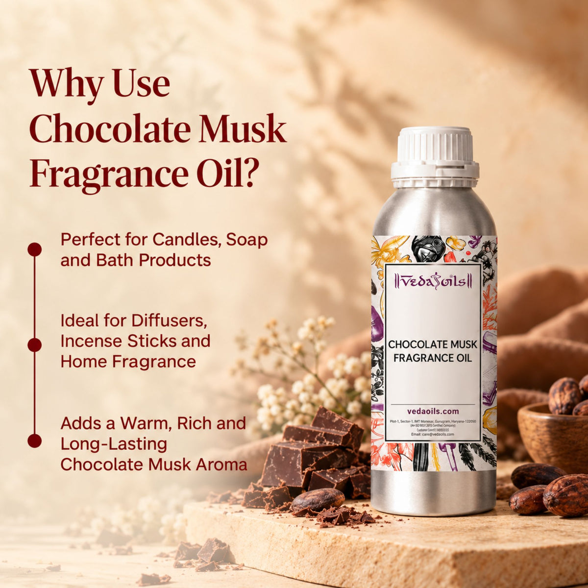 Chocolate Musk Fragrance Oil for soap & candles 