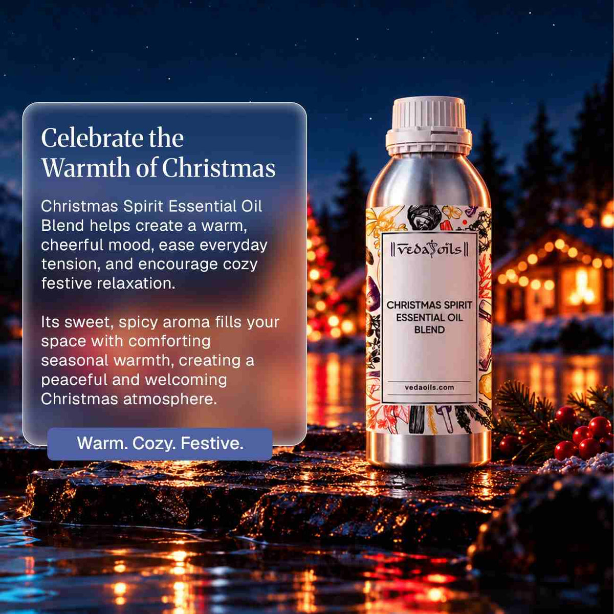 Christmas Spirit Essential Oil Blend for warm cozy festive