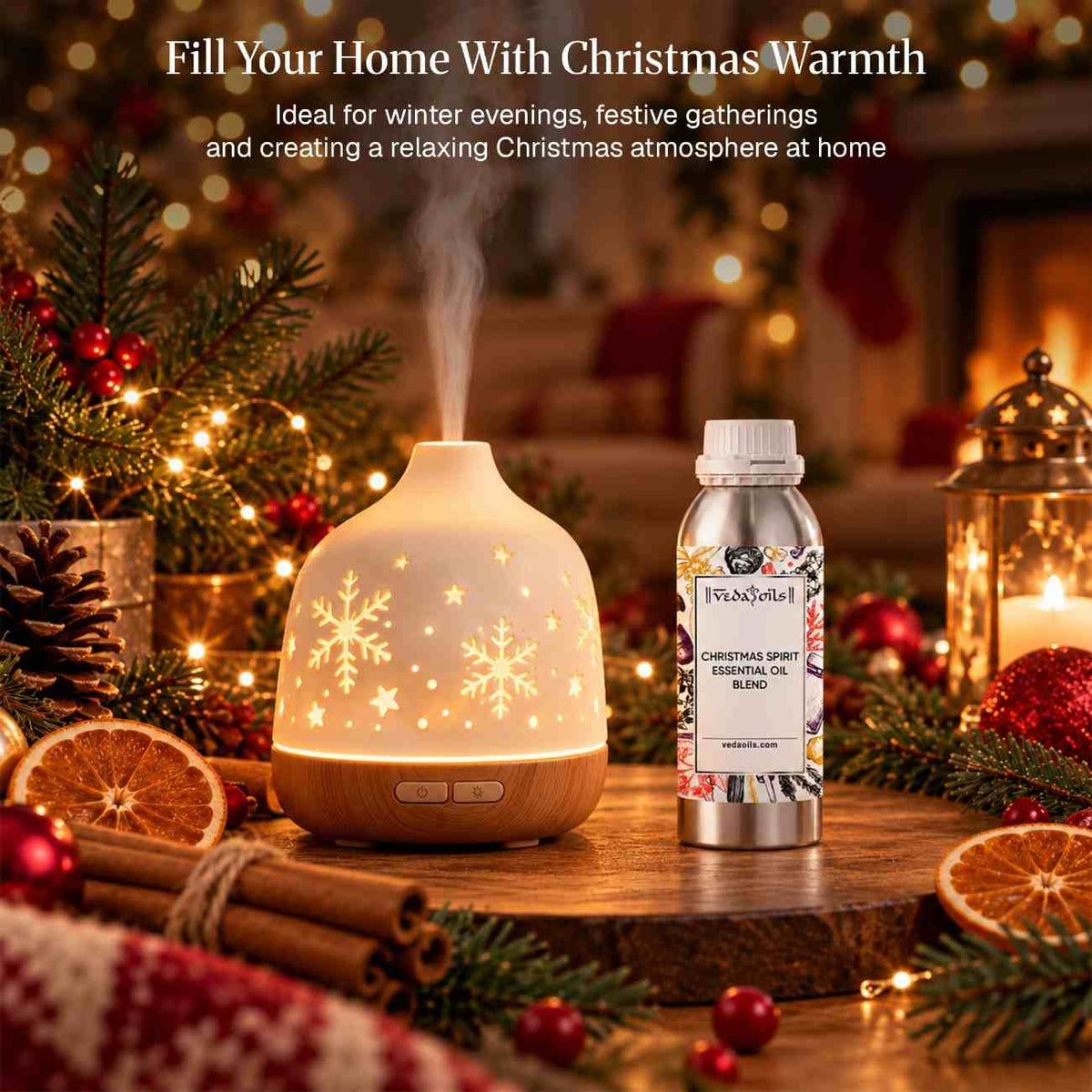 Christmas Spirit Essential Oil Blend used in diffuser
