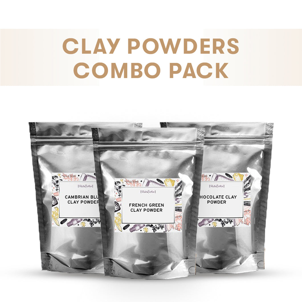 Clay Powders Combo Pack - Customizable Set of 3 Powder ( 100 Gm Each)