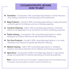 How to USe Cocamidopropyl Betaine (CAPB)