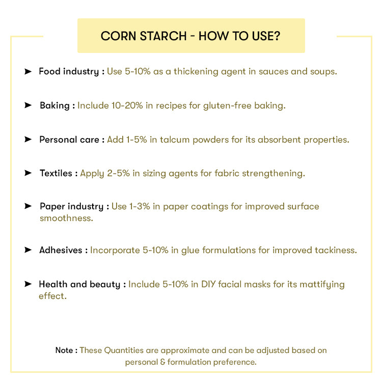 How to USe Corn Starch