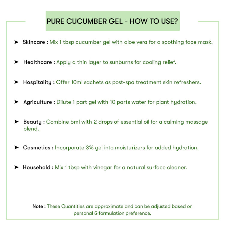 How to Use Cucumber Gel