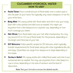 How to Use Cucumber hydrosol water