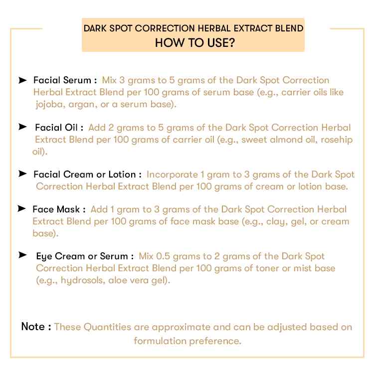 How to use Dark Spot Correction Herbal Extract Blend