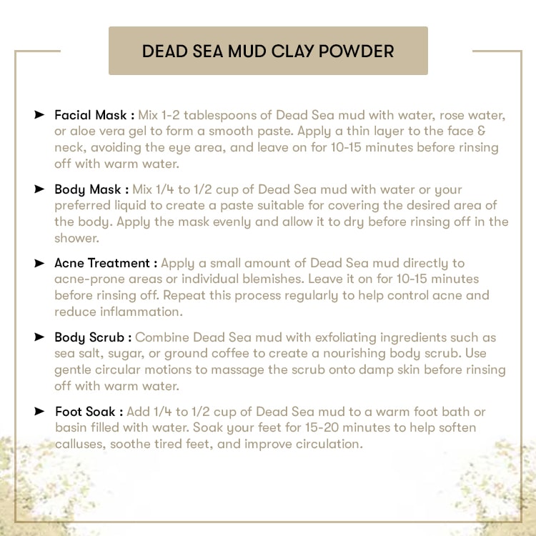 Dead Sea Mud Clay Powder Recipe