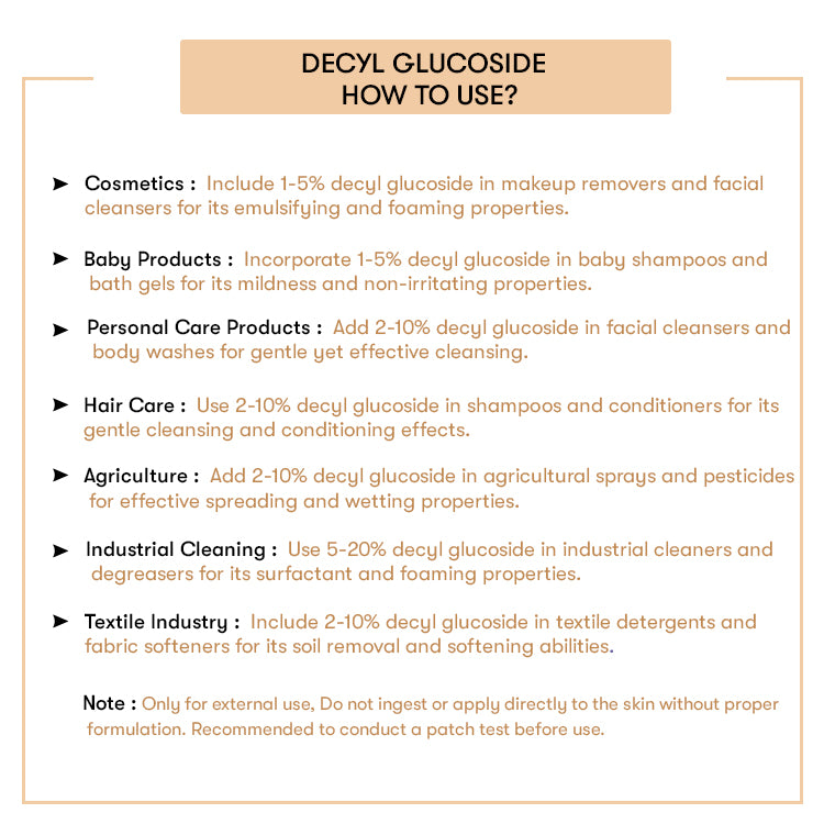 How to Use Decyl Glucoside
