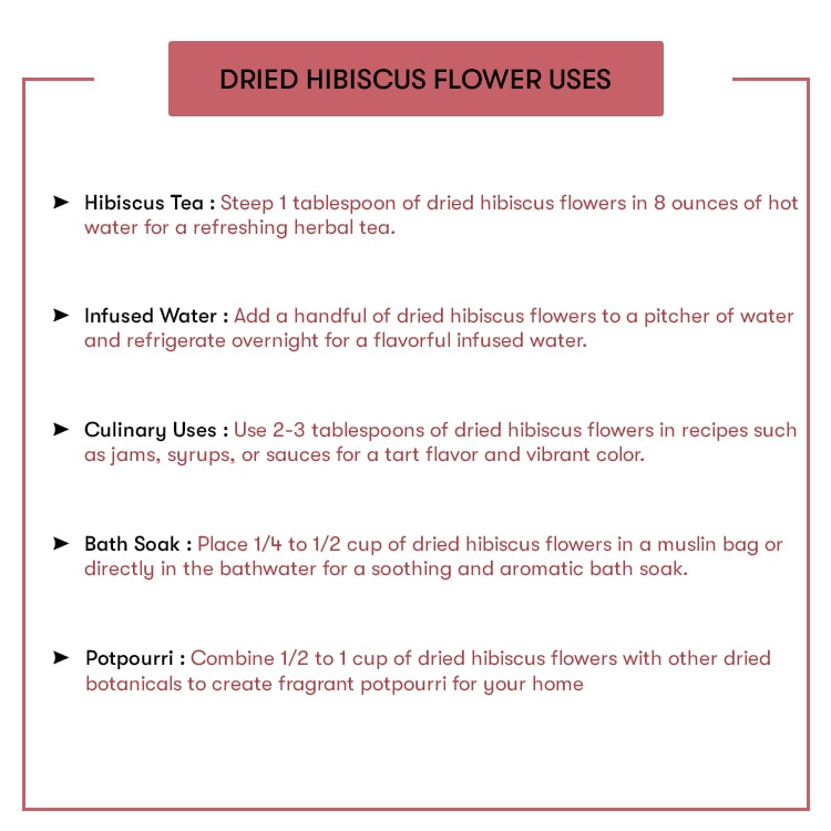 Dried Hibiscus Flower Uses