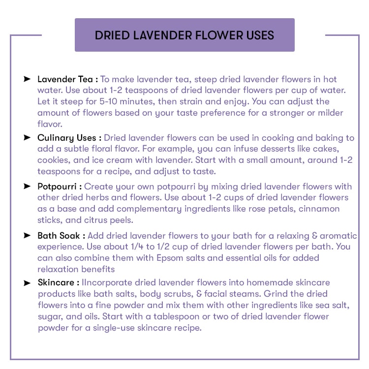 Dried Lavender Flower Uses
