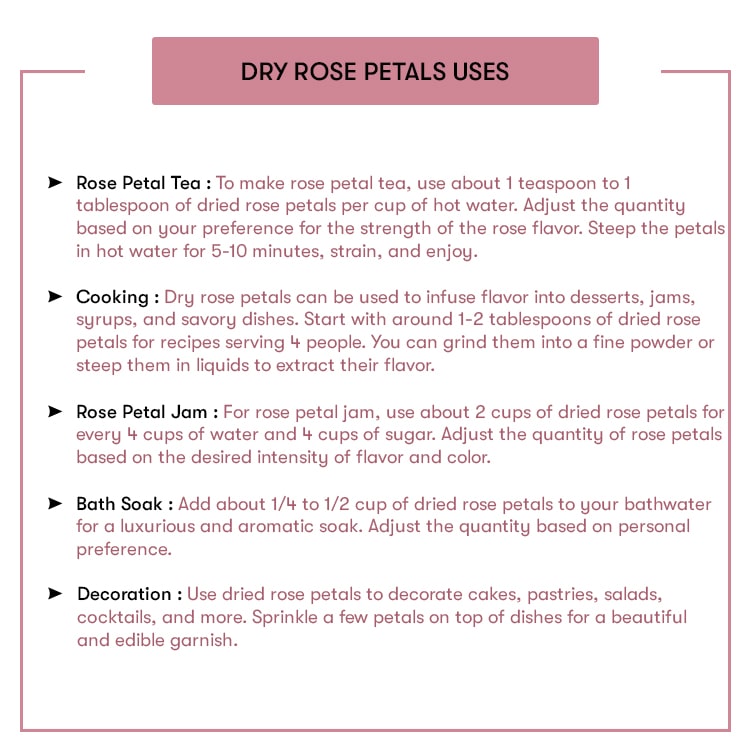 Dry Rose Petals Uses