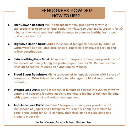 How to Use Fenugreek Powder