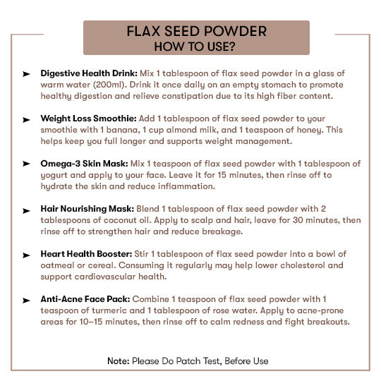 How to Use Flax Seed Powder
