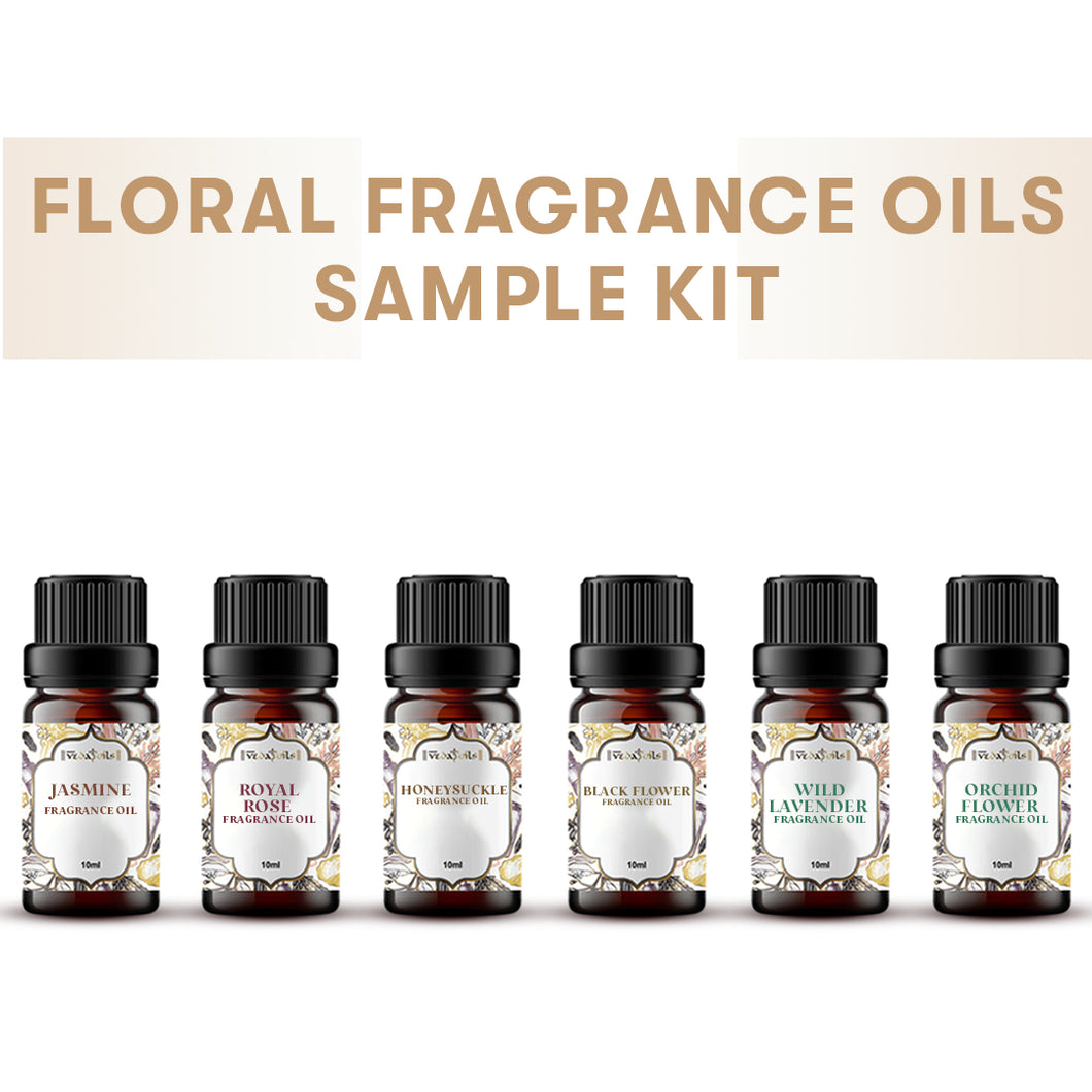 6 Floral Fragrance Oils Sample Kit - 10 Ml Each