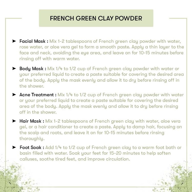 French Green Clay Powder Recipes