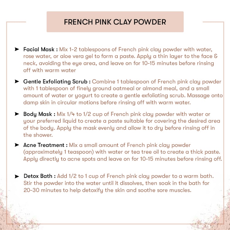 French Pink Clay Powder Recipes