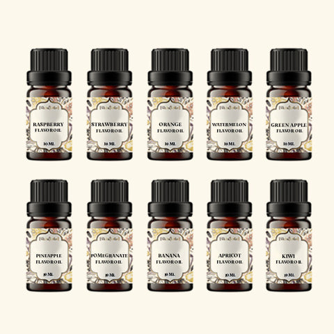 10 Fruit Flavour Oil Sample Kit - 10 Ml Each