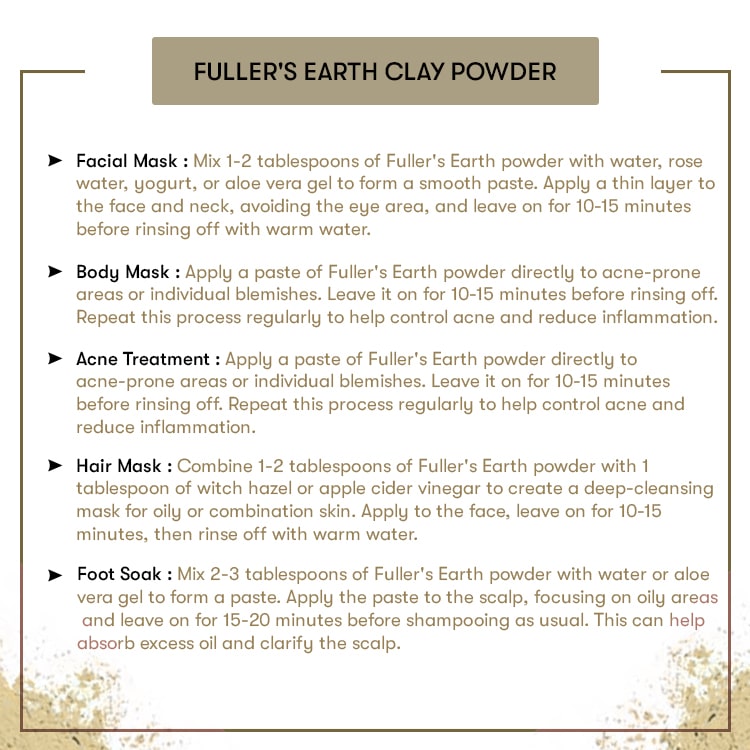 Fuller's Earth Powder Recipes