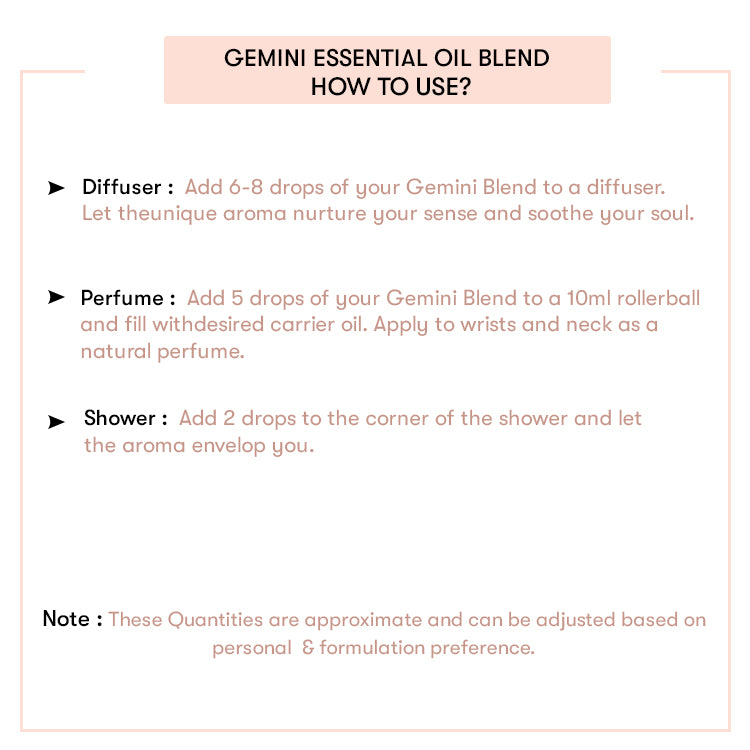 How to use Gemini Essential Oil Blend