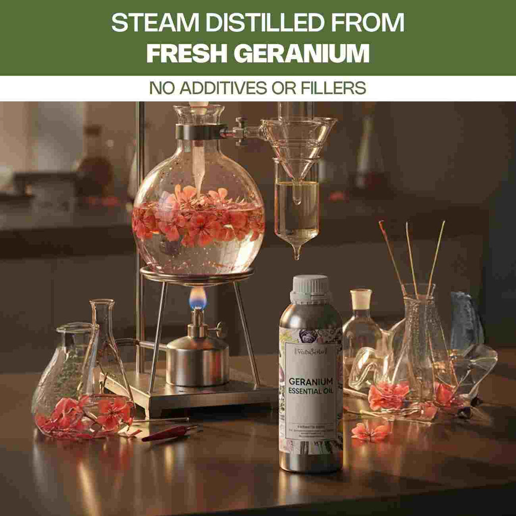 Geranium Essential Oil steam distilled