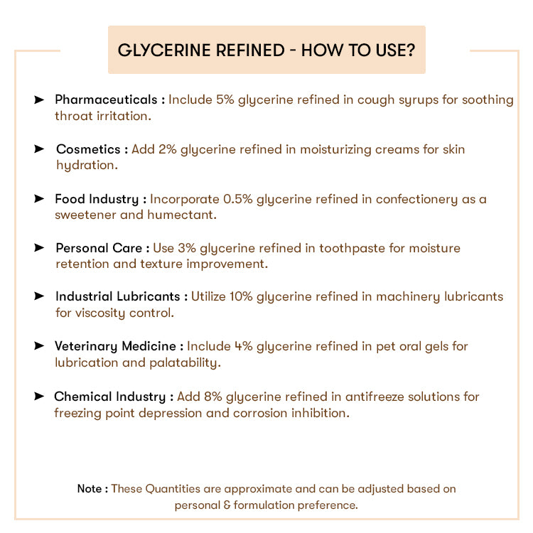 HOw to Use Refined Glycerine