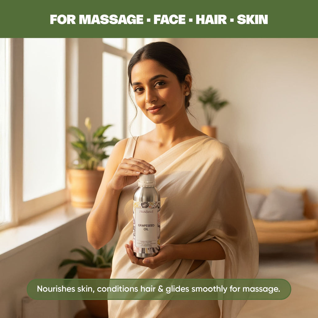 Grapeseed Oil bottle hair skin