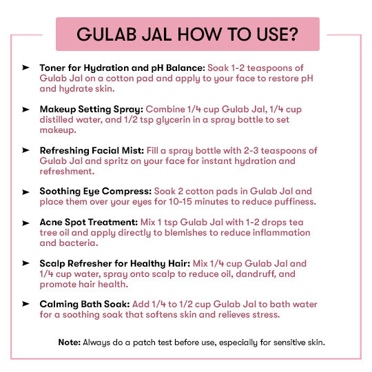 Gulab Jal Uses