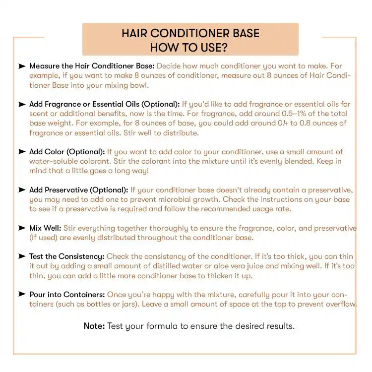 Hair Conditioner Base uses