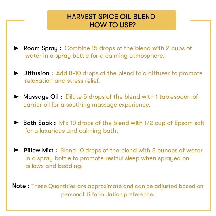 How to use Harvest Spice Essential Oil Blend