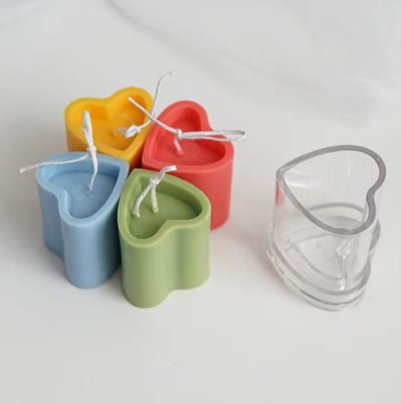 Heart Pillar Polycarbonate Candle Mold