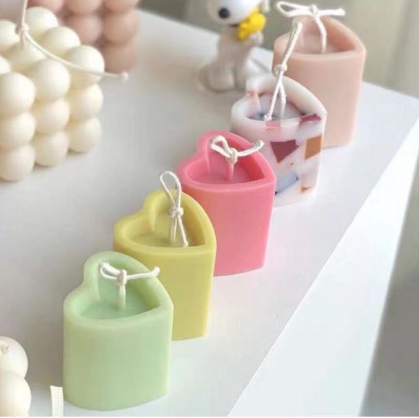 Heart Pillar Polycarbonate Candle Mold