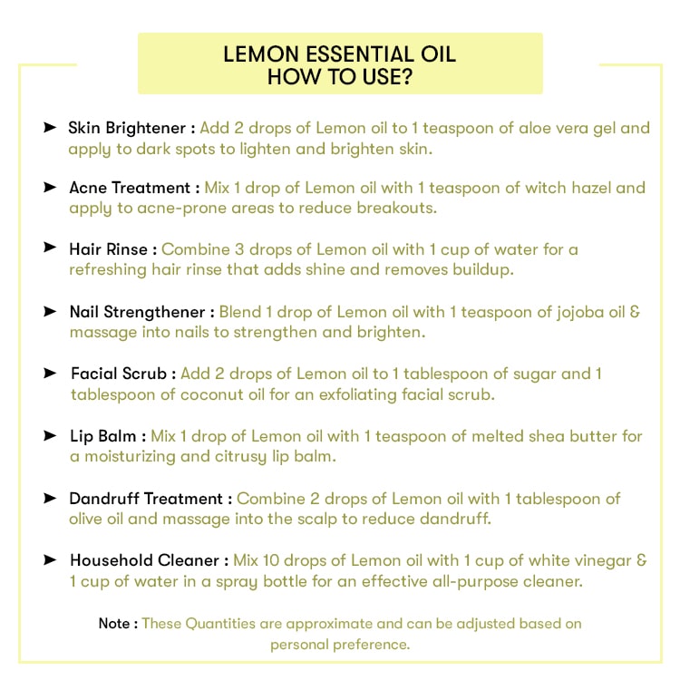 Ho to Use Lemon Essential Oil