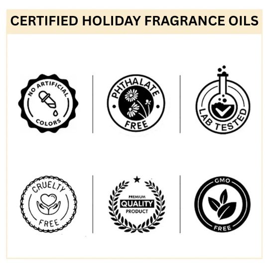 Certified 5 Holiday Fragrance Oils Sample Kit 
