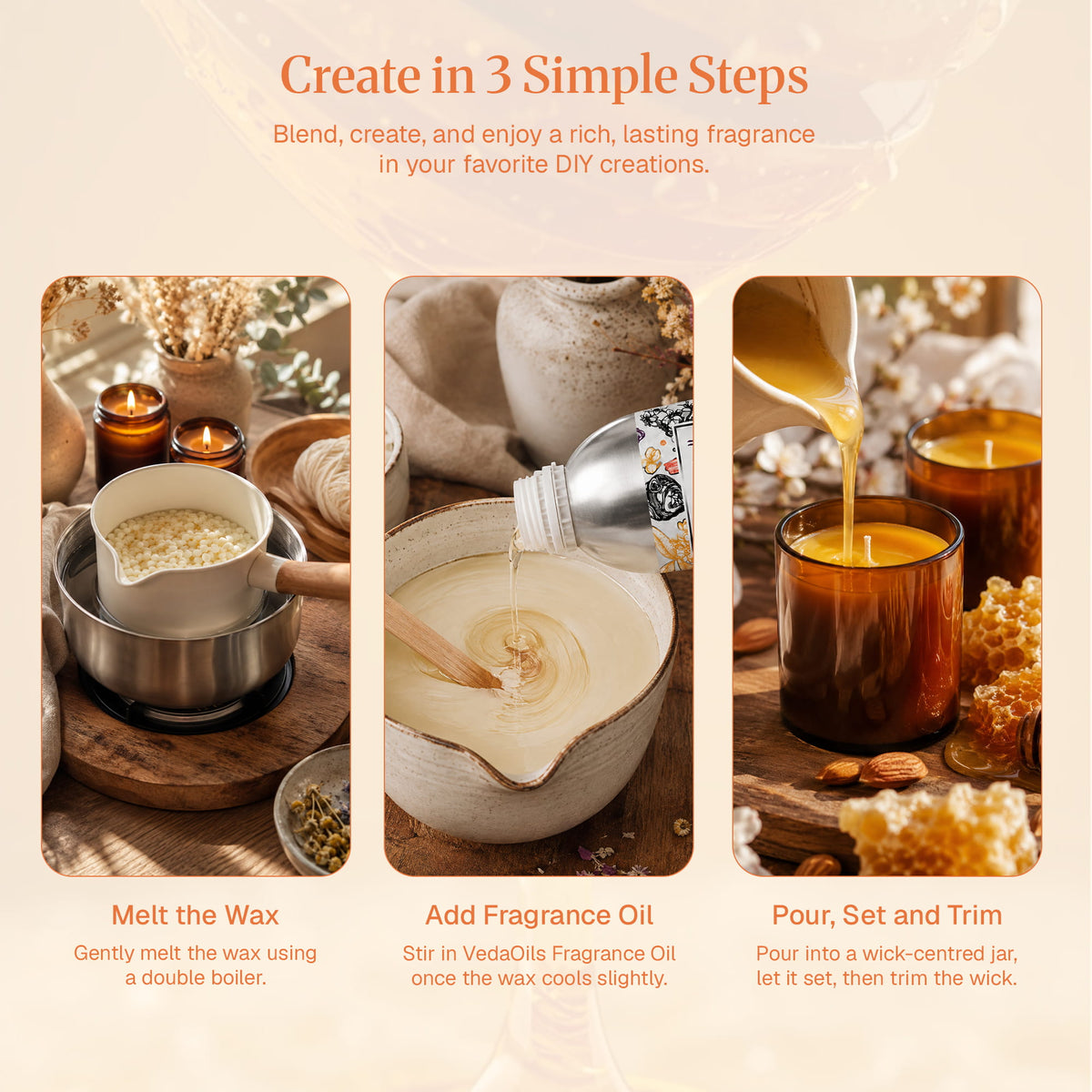 Honey Almond Fragrance Oil used in candle making