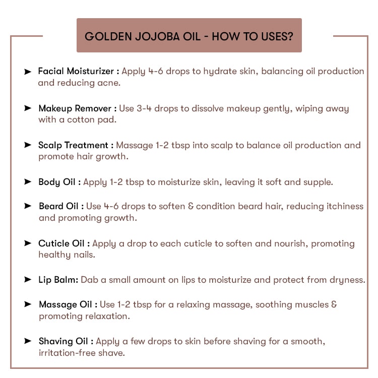 How To Use Golden Jojoba Oil