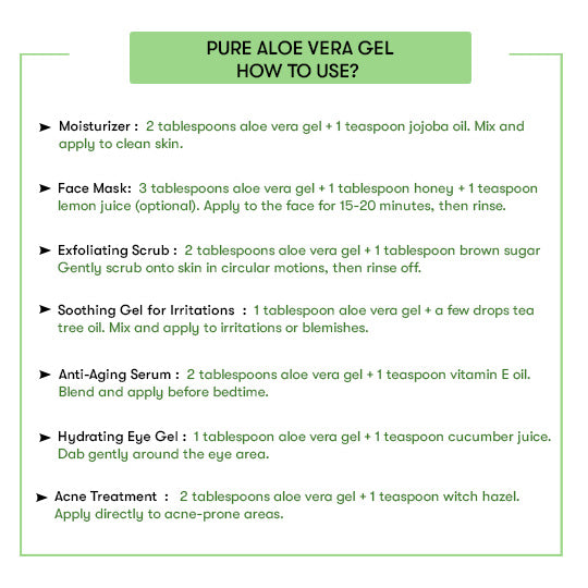 Pure Aloe Vera Gel Uses