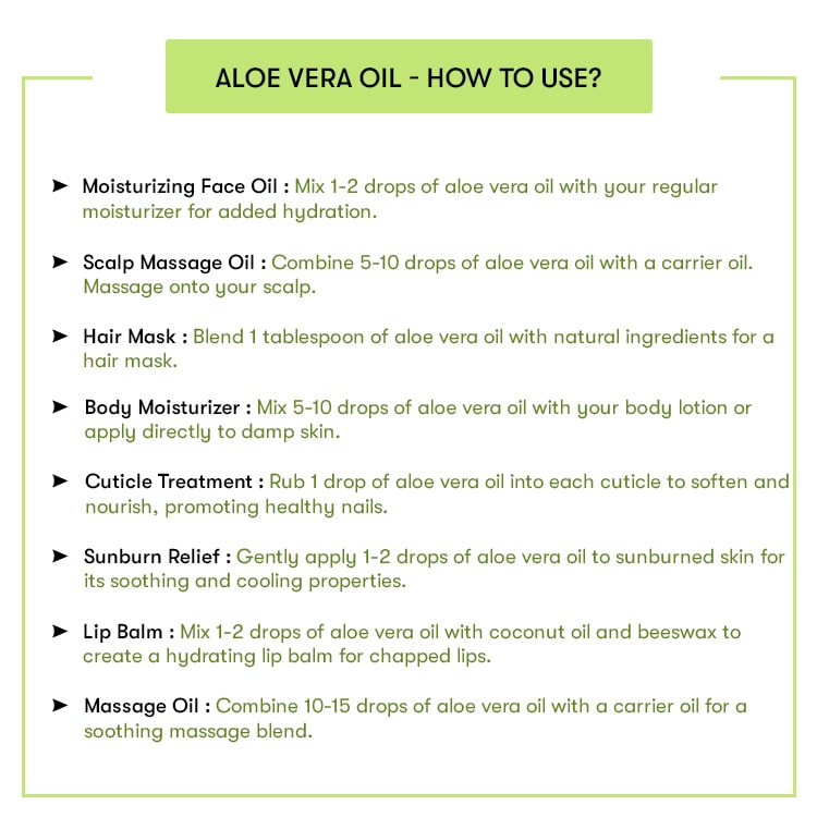 How To Use Aloe Vera Oil