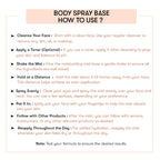 How To Use Body Spray Base
