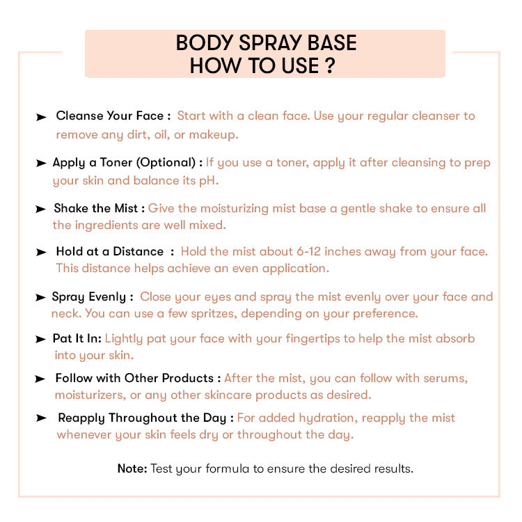 Powder Base Body Spray Rustic Essentials Body Spray Base