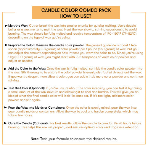 6 Candle Color Combo Pack