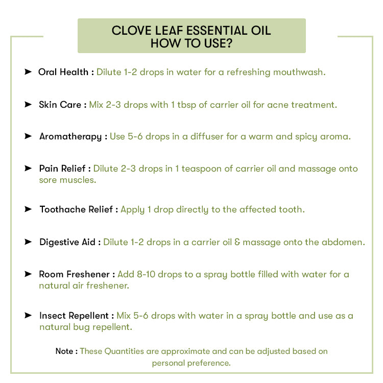 How To Use Clove Leaf Essential Oil