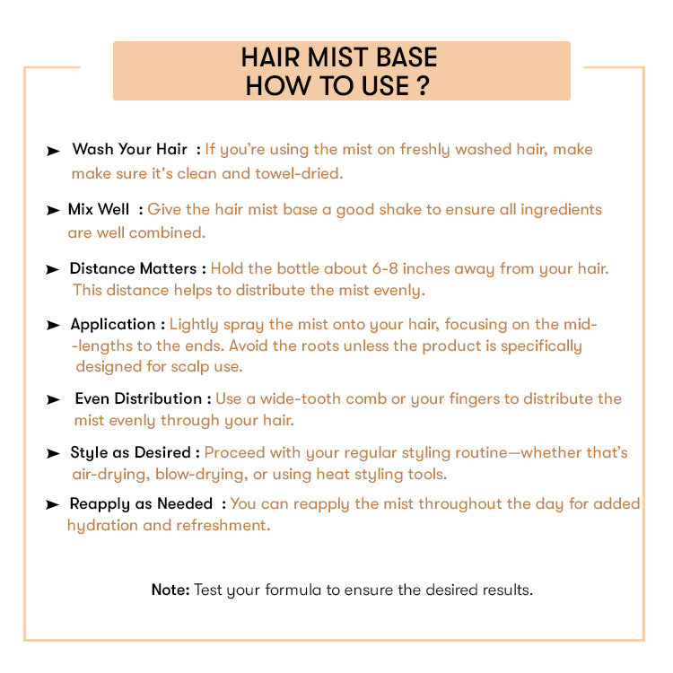 How To Use Hair Mist Base 