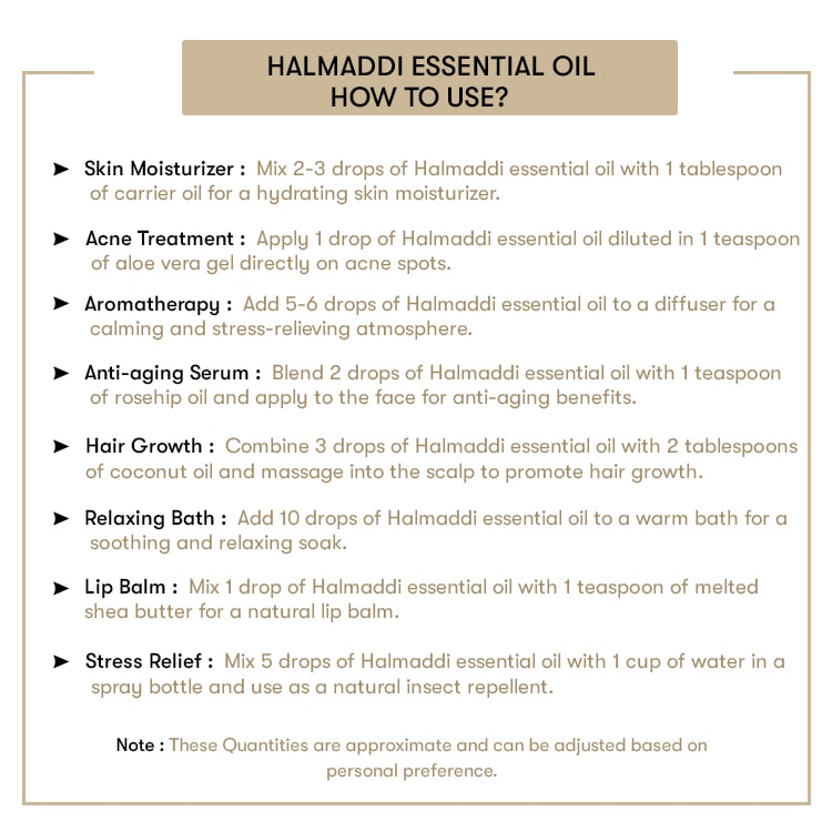 How To Use Halmaddi Essential Oil