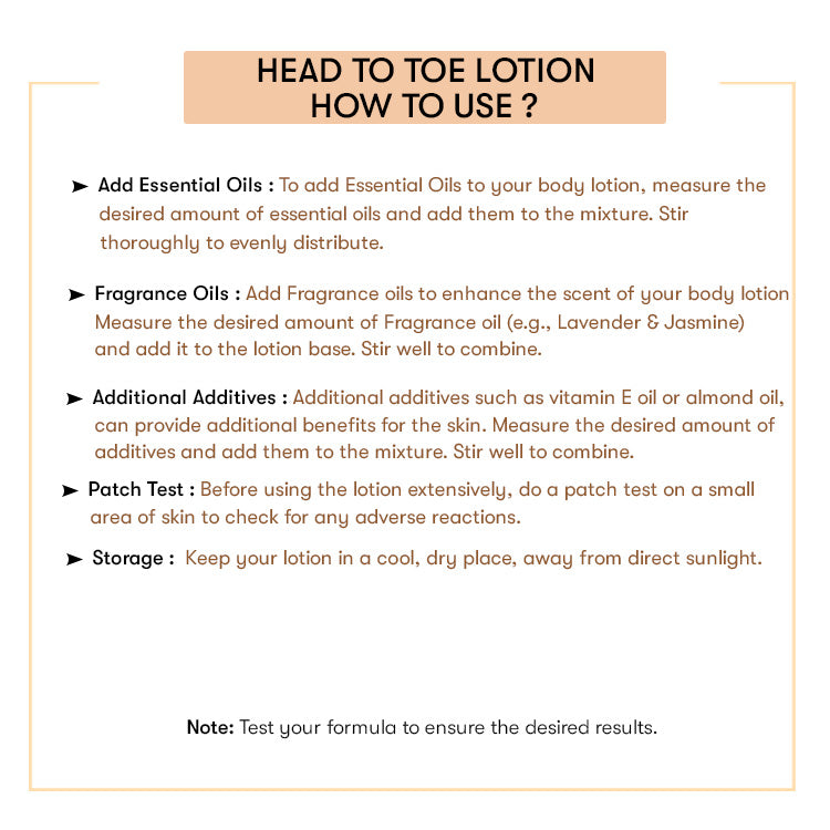 How To Use Head to Toe Lotion