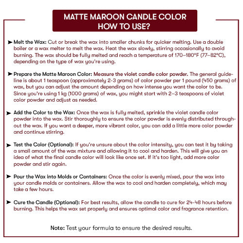 Matte Maroon Candle Color