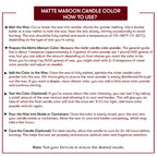 Matte Maroon Candle Color