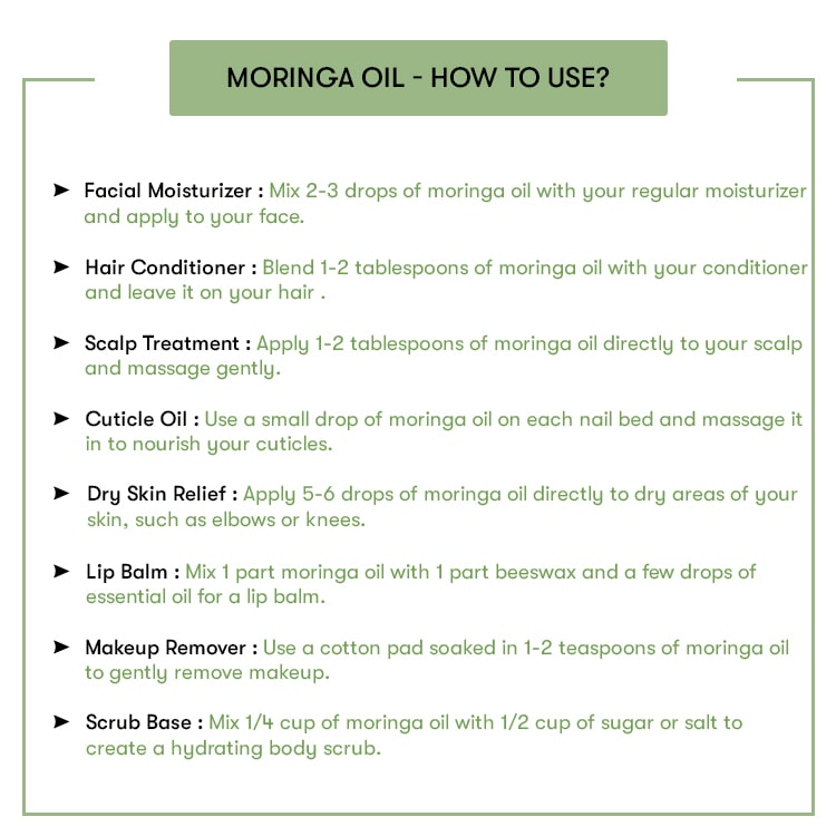 How To Use Moringa Oil